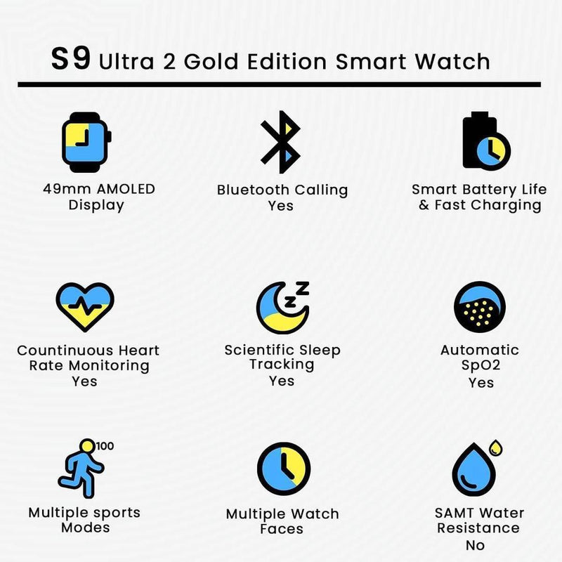 Gold S9 Pro Watch Ultra